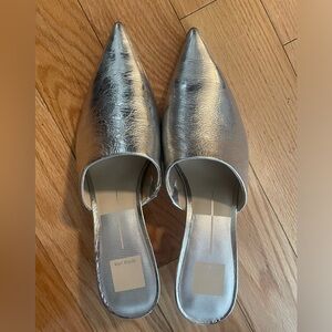 Dolce Vita Silver Kitten Heels - Size 9